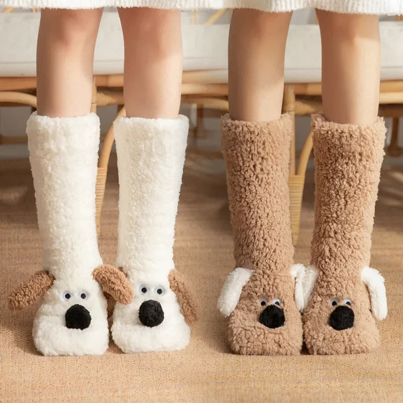 Cozy Cartoon Dog Slipper Socks™