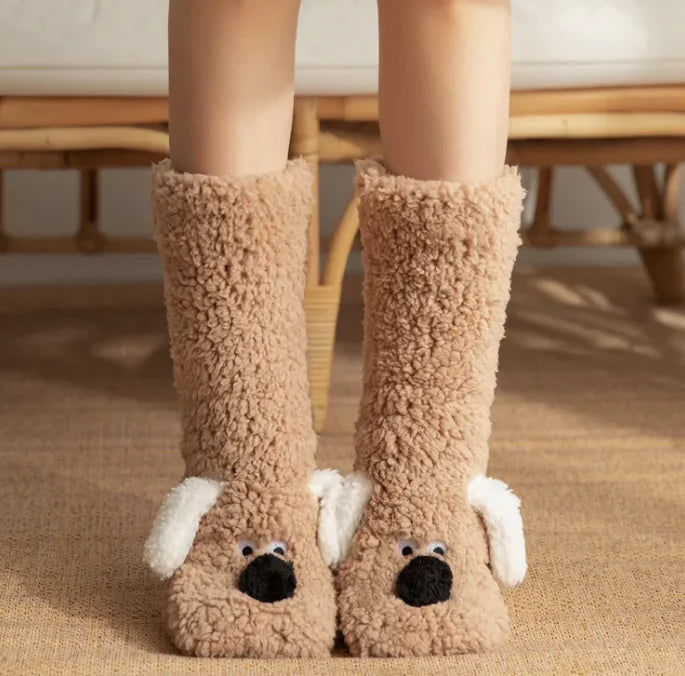Cozy Cartoon Dog Slipper Socks™