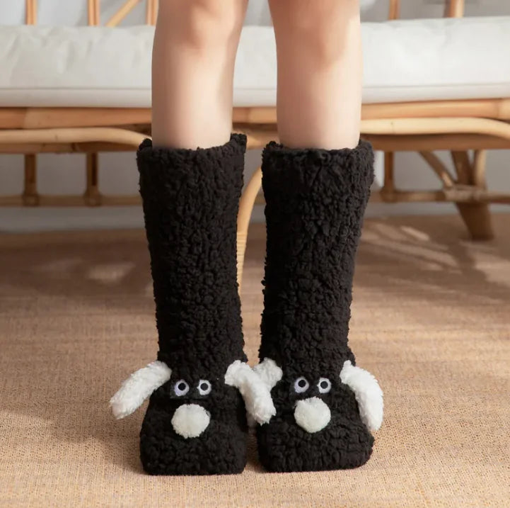 Cozy Cartoon Dog Slipper Socks™
