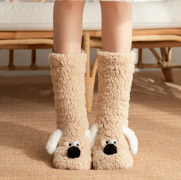Cozy Cartoon Dog Slipper Socks™