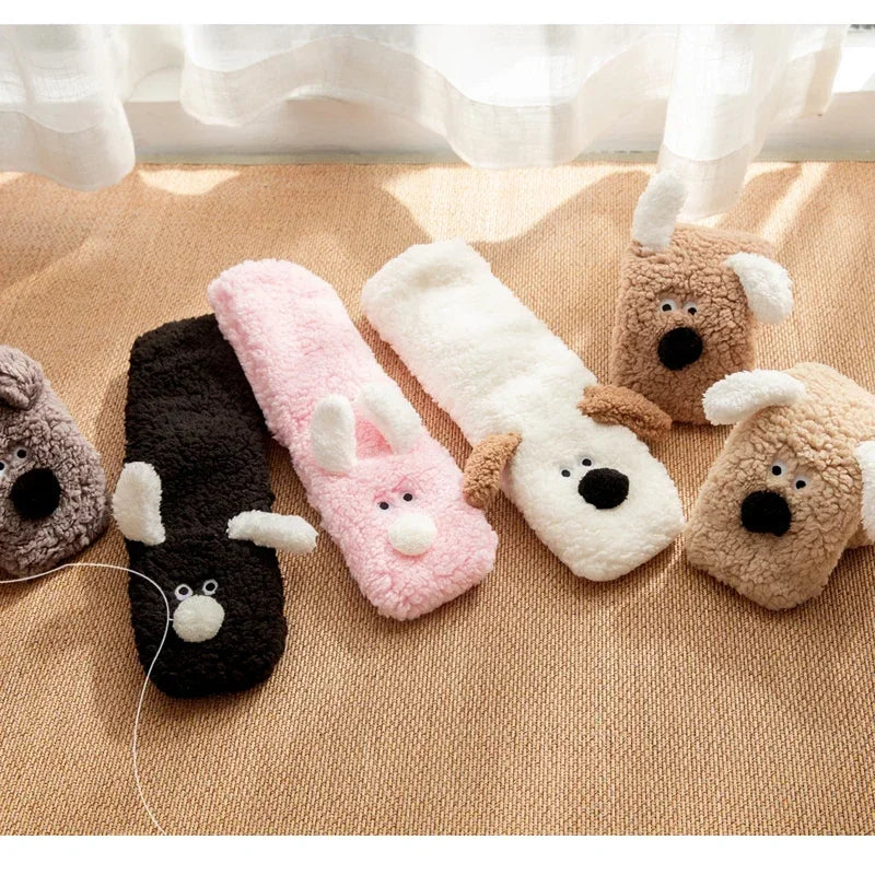 Cozy Cartoon Dog Slipper Socks™