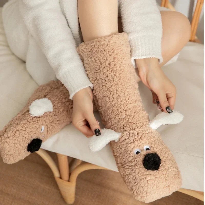 Cozy Cartoon Dog Slipper Socks™