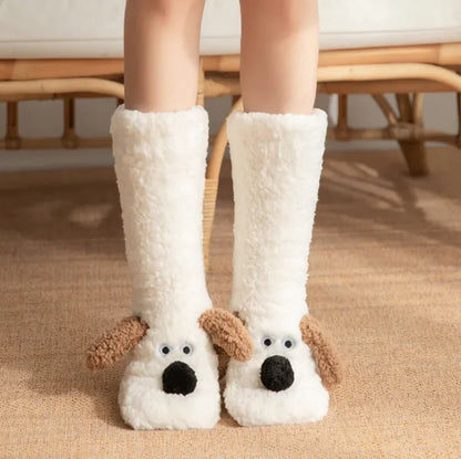 Cozy Cartoon Dog Slipper Socks™